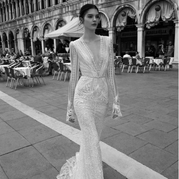 Designer Inbal Dror long sleeve wedding dress